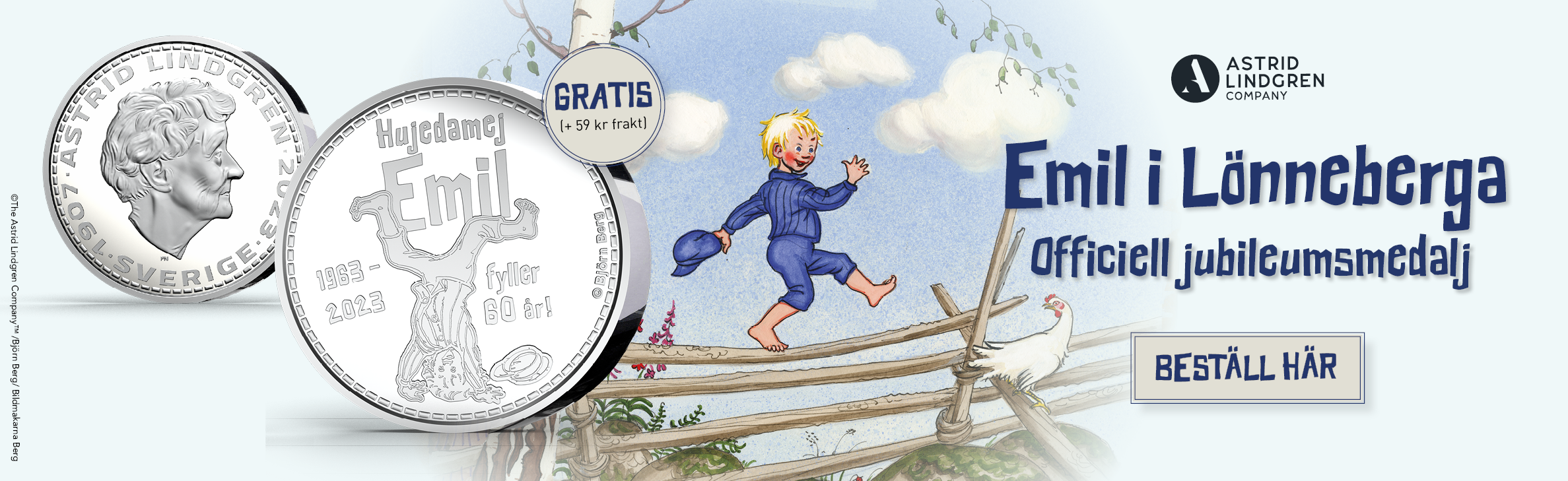 Jubileumsmedalj Emil 60 år