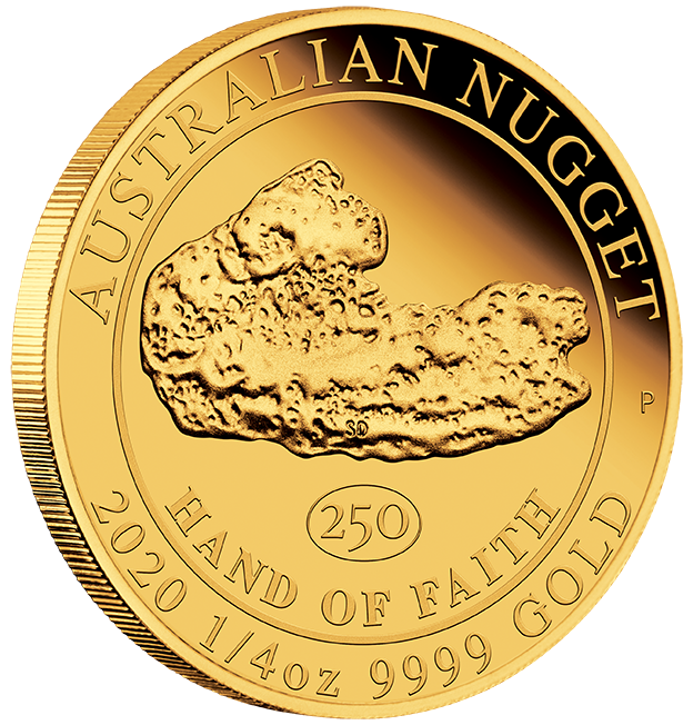 $25 1-4_oz_Nugget_Hand_of_Faith_2020 $25 1-4_oz_Nugget_Hand_of_Faith_2020