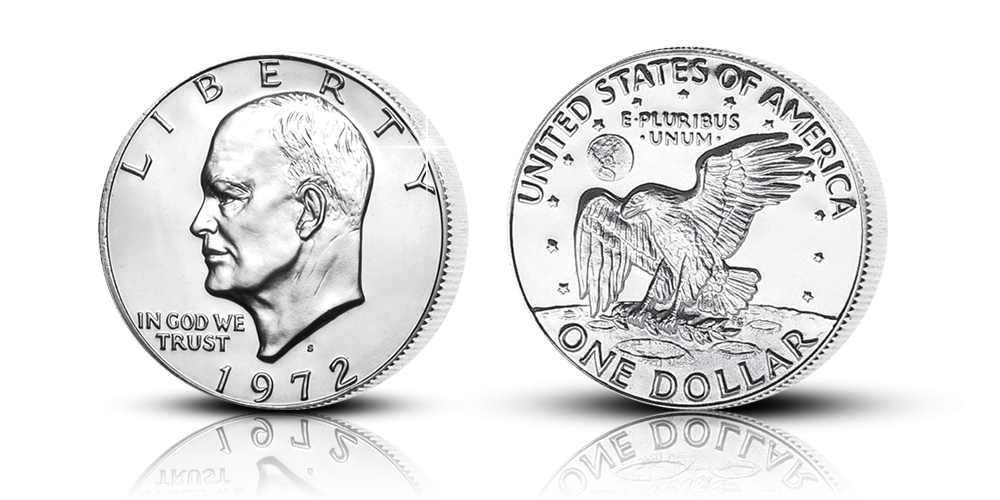 $1 Eisenhower 1972 Charlie Duke $1 Eisenhower 1972 Charlie Duke