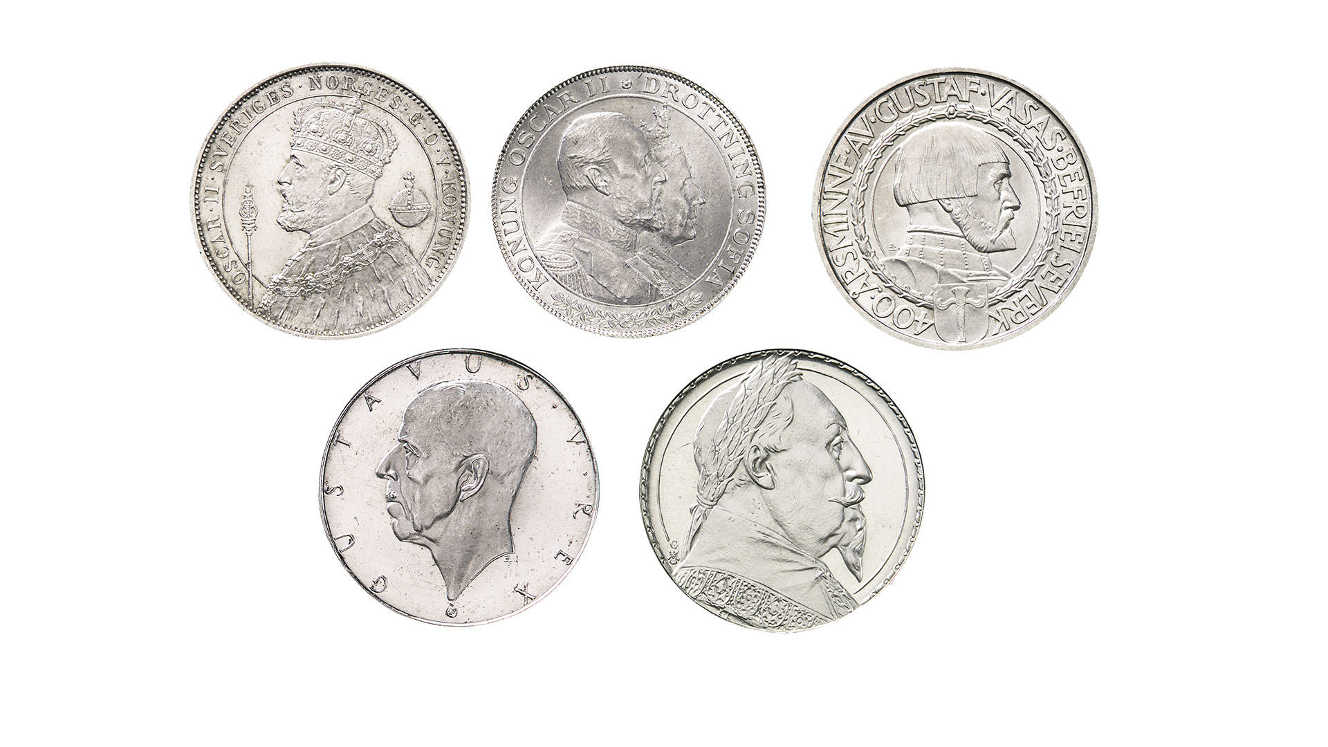 Komplett 2-kronor jubileumsset  1897-1938