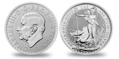 1 oz silver Britannia - kung Charles III 2023