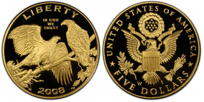 5$ Bald Eagle 2008 Proof 