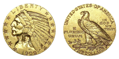 $5 Indian Head 1908-29