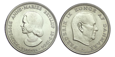5 kr 1964 Konstantin & Anne-Maries bröllop