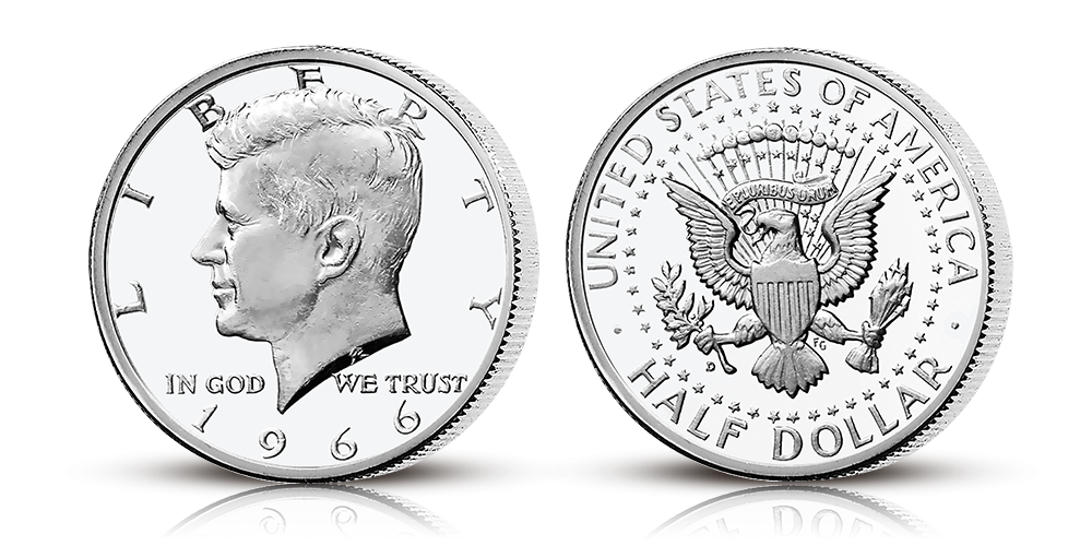 En väldigt speciell halvdollar i silver gavs ut i rekordfart till minne av den legendariska presidenten John F. Kennedy En väldigt speciell halvdollar i silver gavs ut i rekordfart till minne av den legendariska presidenten John F. Kennedy