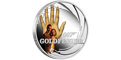 James Bond Goldfinger silvermynt 