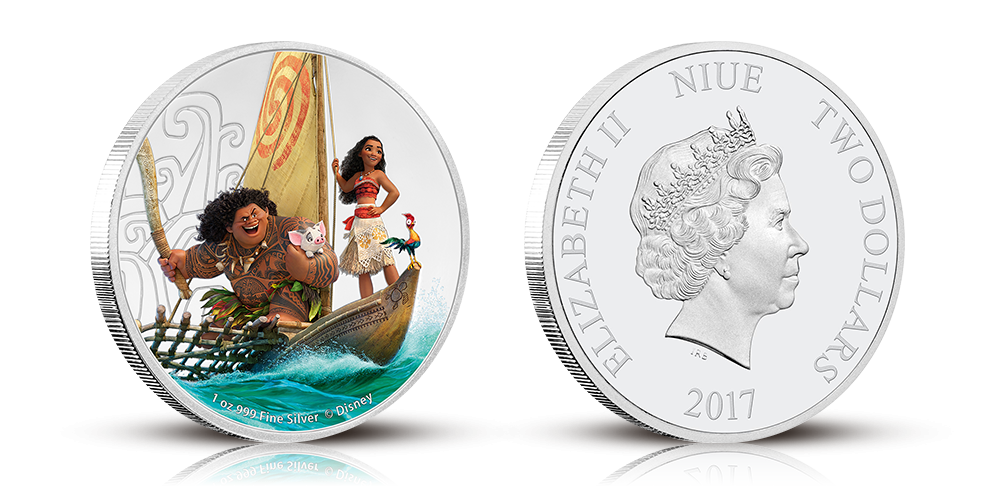 Officiellt Disney Vaiana mynt i 99,9 % silver Officiellt Disney Vaiana mynt i 99,9 % silver