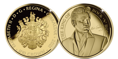 Elvis Presley 1/10 Crown 2021 guldmynt