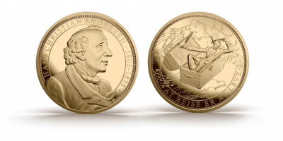 H.C. Andersen 1805-1875 Förgylld medalj