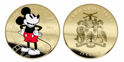 Mickey & Friends  - Musse Pigg förgyllt mynt 