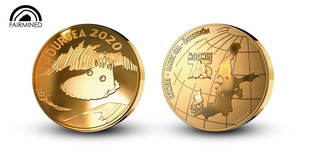 jubileumsmedalj #oursea 2020 belagd med 24 karat fairmined certifierat guld jubileumsmedalj #oursea 2020 belagd med 24 karat fairmined certifierat guld