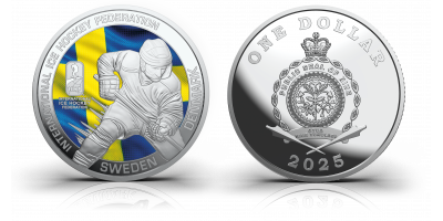 Official IIHF 2025 Silver Coin 'Sweden' 