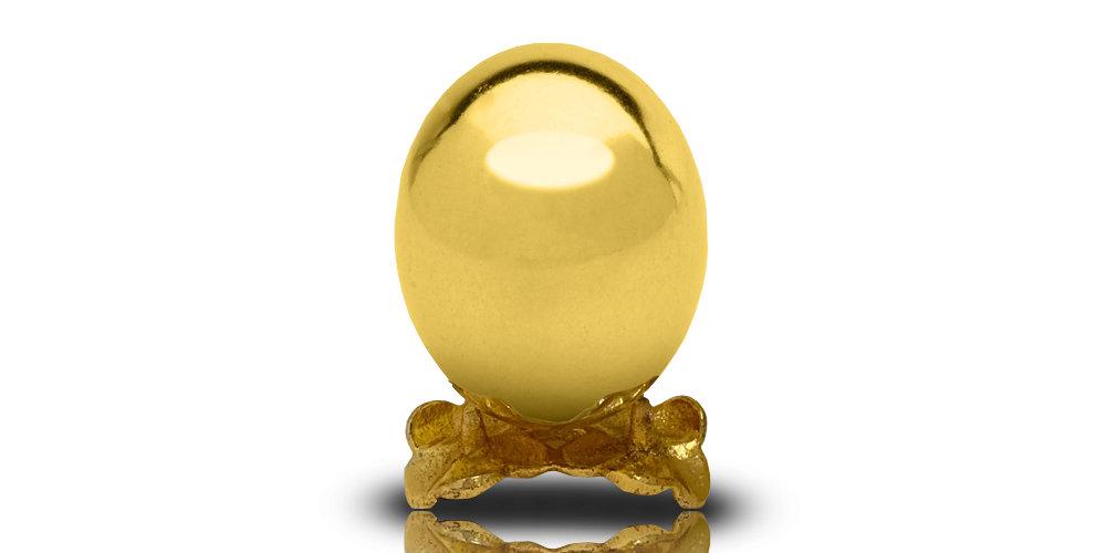 Guldägg belagt med 24 karat guld! Guldägg belagt med 24 karat guld!