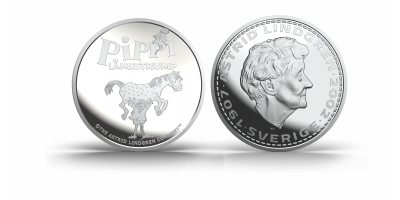 Pippi -80år 1945-2025 10g silvermedalj 