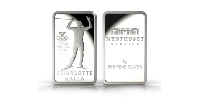 Pyeongchang 2018, Charlotte Kalla längdskidor -5 gram silvertacka 