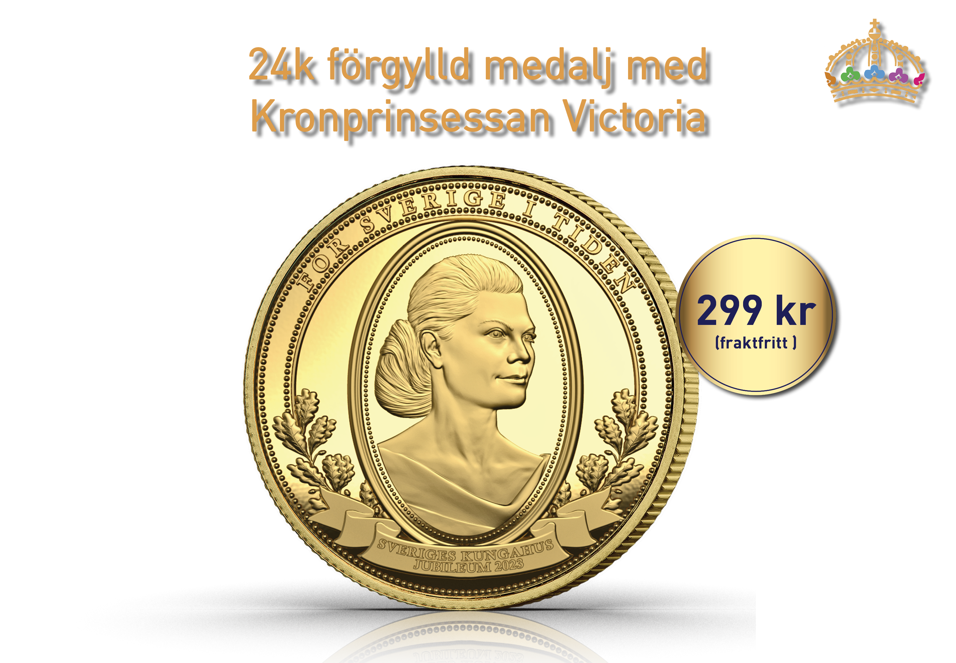 Förgylld medalj - Kronprinsessan Victoria