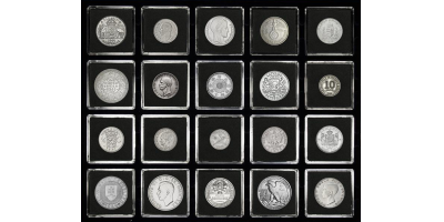 WWII collection -20 mynt i silver 
